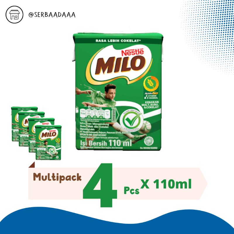 

MILO SUSU UHT ACTIVE-GO 110ml isi 4 Pcs