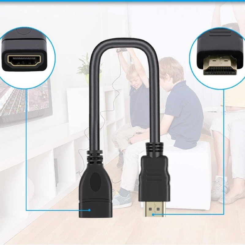 Kabel extension hdmi male to female- kabel perpanjangan penyambung hdmi 25 cm