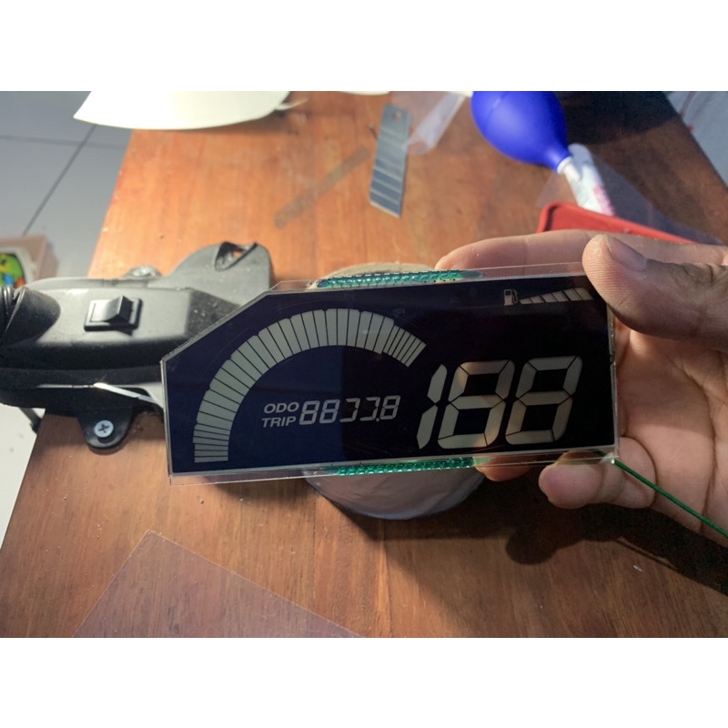 Polarizer Polaris LCD Speedometer Yamaha Byson Old Polaris negatif bagian depan