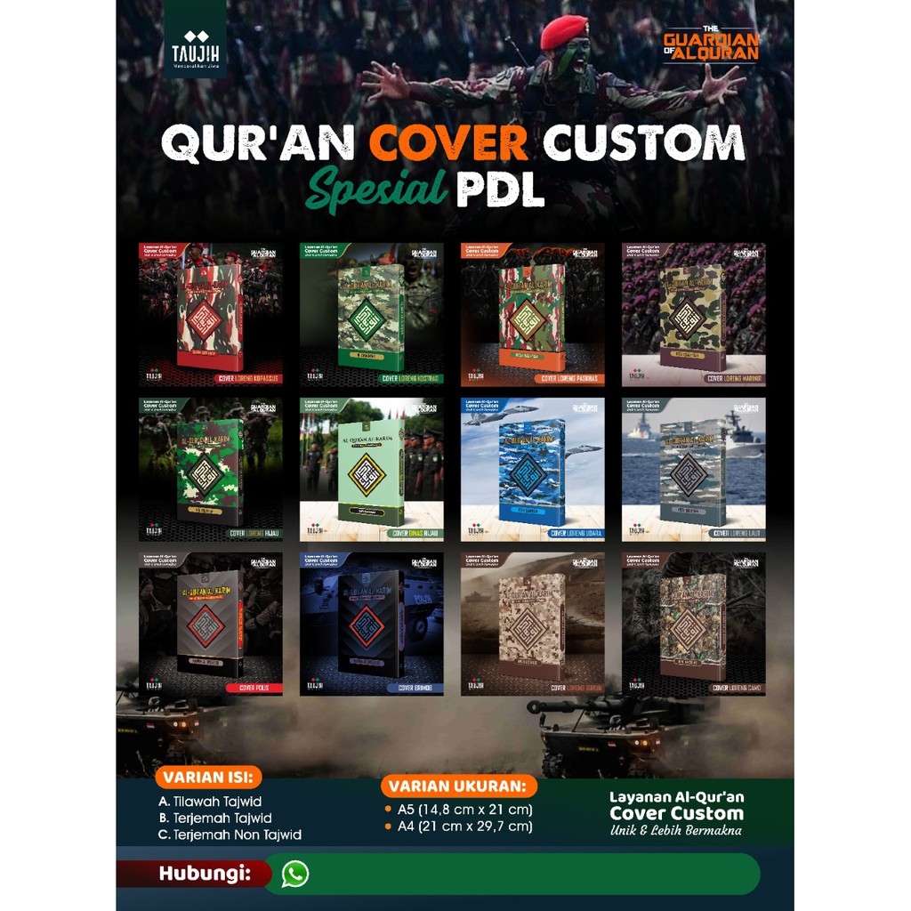 Al Qur'an Cover Custom Cantik