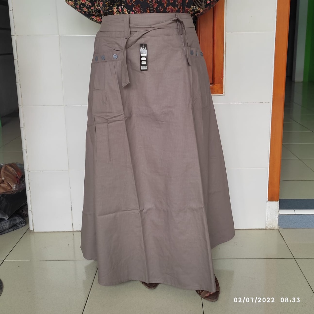 rok mayung lebar katun cigaret casual skirt