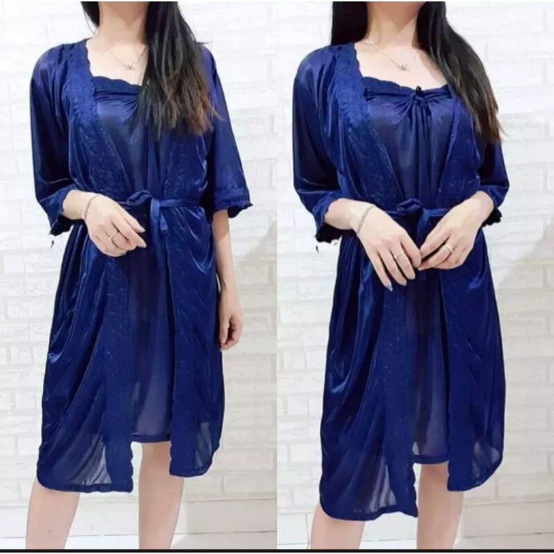 baju tidur kimono satin