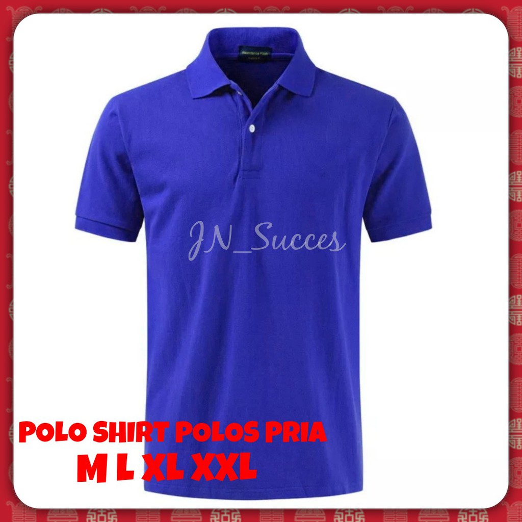 Jual Bisabayarditempat Jn Succes Kaos Polo Shirt Biru Benhur M L Xl Xxl Shopee Indonesia