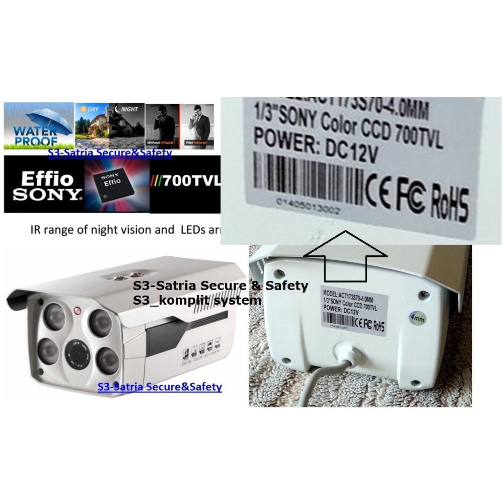 Kamera CCTV Analog Sony OUTDOOR classic style CCD SONY