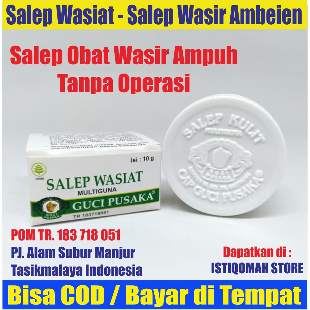 Bisa Bayar di Tempat Salep Obat Wasir Ambeien Luar Ampuh Tanpa Operasi - SALEP WASIAT sudah BPOM