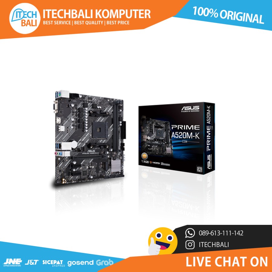 Motherboard ASUS Prime A520M-K AMD AM4 Micro ATX / ITECHBALI