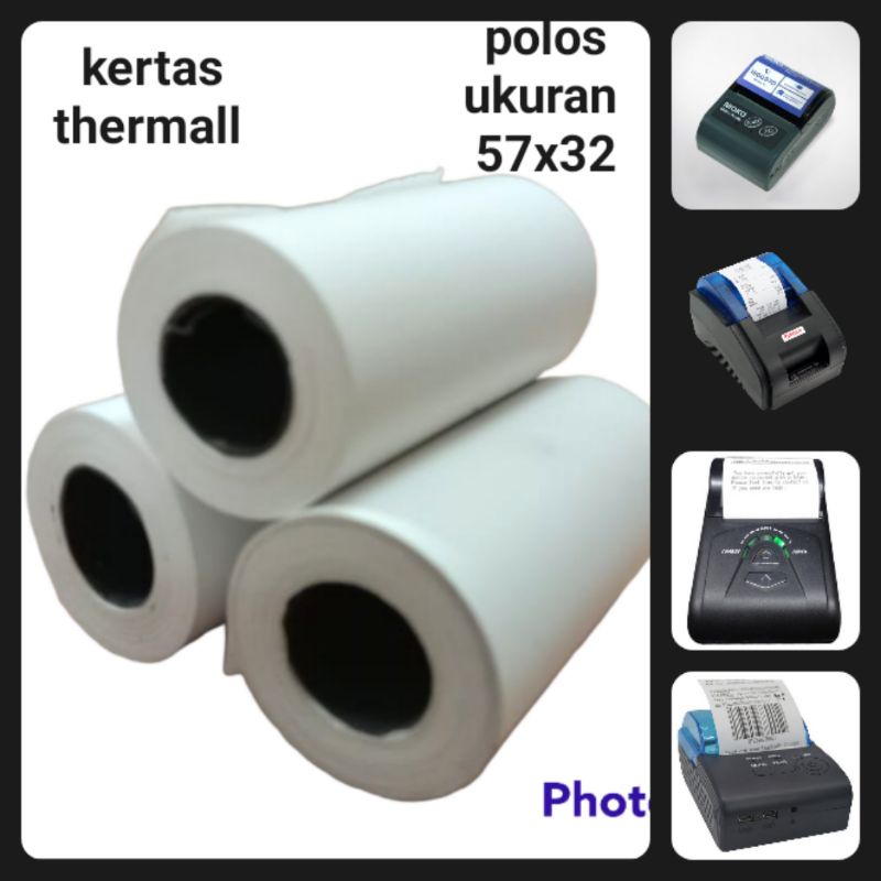 

kertas thermall polos ukuran 57x32 untuk mesin edc