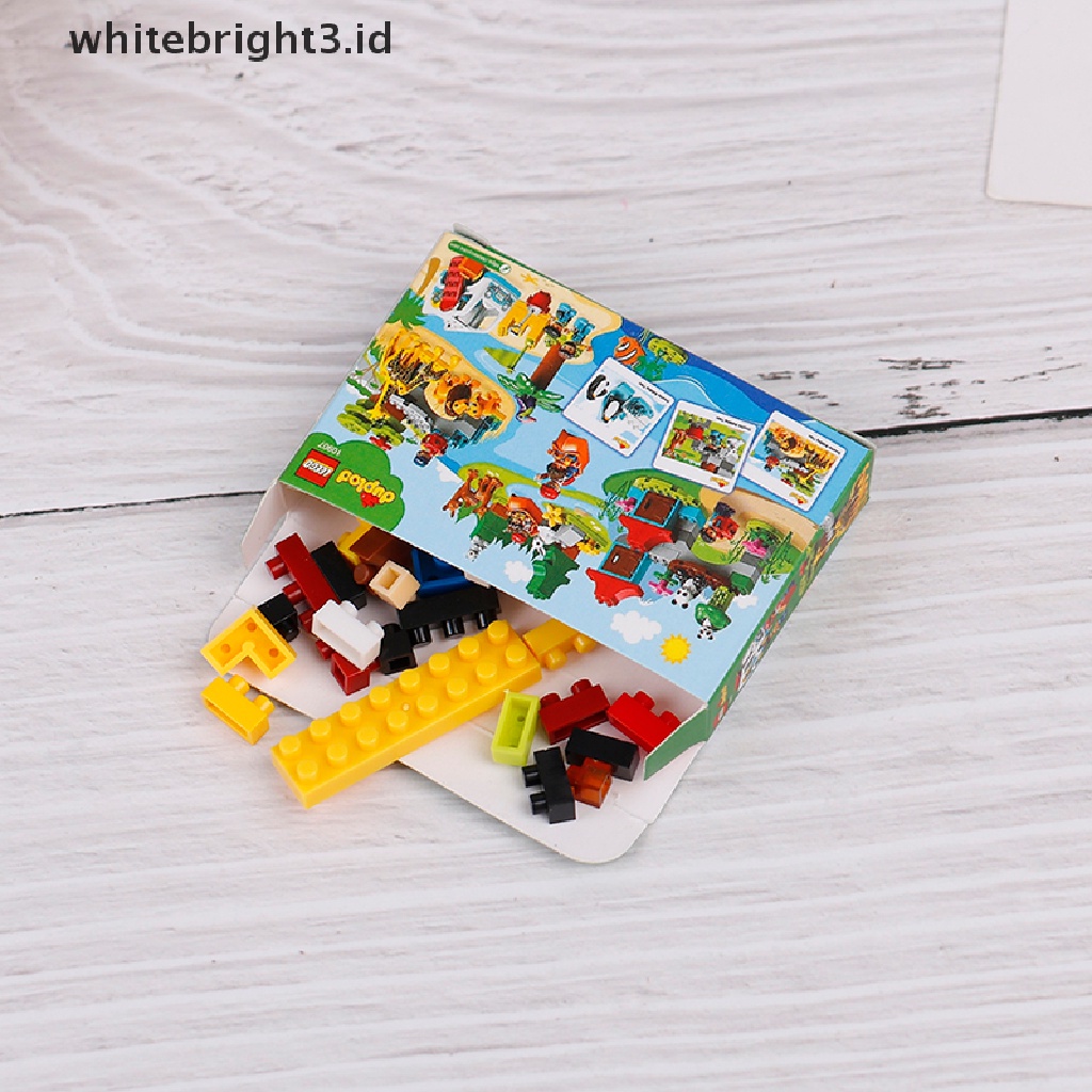 {whitebright3.id} Dollhouse Miniature Building Blocks and Box Simulation Model Toy ,