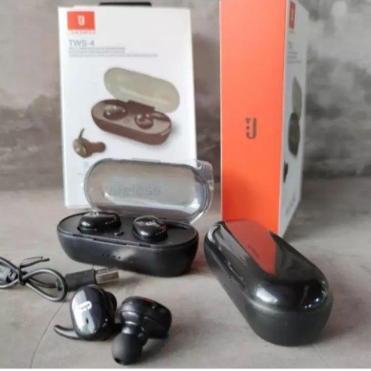 (O4V3) Handsfree Headset Bluetooth JBL TWS 4 Mic Super Bass Dua Kuping //Stock@masih@banyak