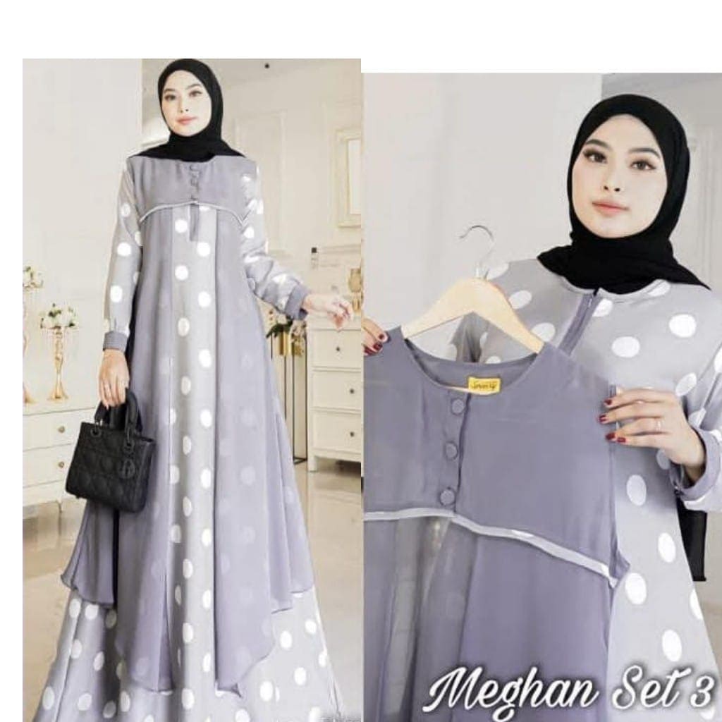 Terbaru Gamis Wanita Meghan Set Bahan Syakilla Mix Outher Gamis Wanita Terbaru 2021 Kekinian Viral Baju Gamis Syari Modern Setelan Baju Dewasa Setelan Muslim Cewek Dress Kekinian Muslimah Korean Style Gamis Wanita