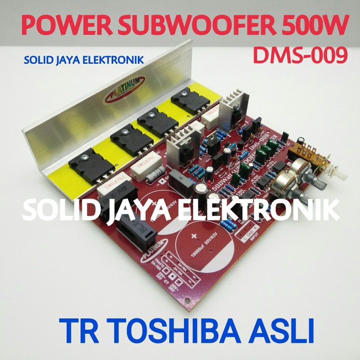 KIT POWER SUBWOOFER 500W DMS-009 PLATINUM AMPLIFIER SUBWOOFER DMS 009