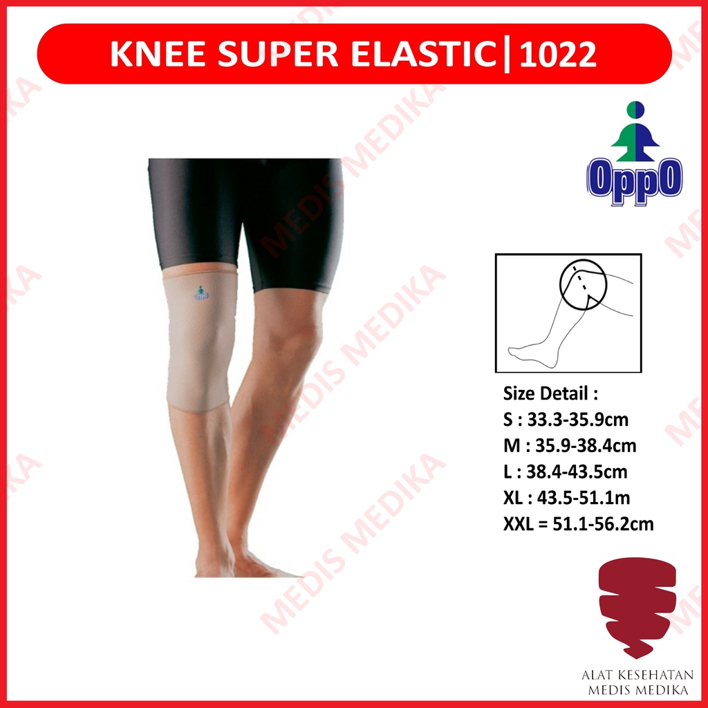 Pembantu Support Oppo Knee Support Super Elastic 1022 Deker Penyangga Lutut Dekker Body