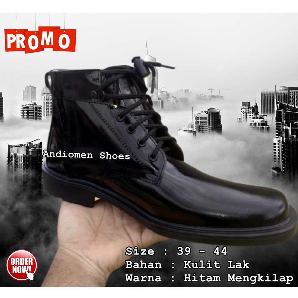 sepatu pdh tni polri security satpam kulit asli