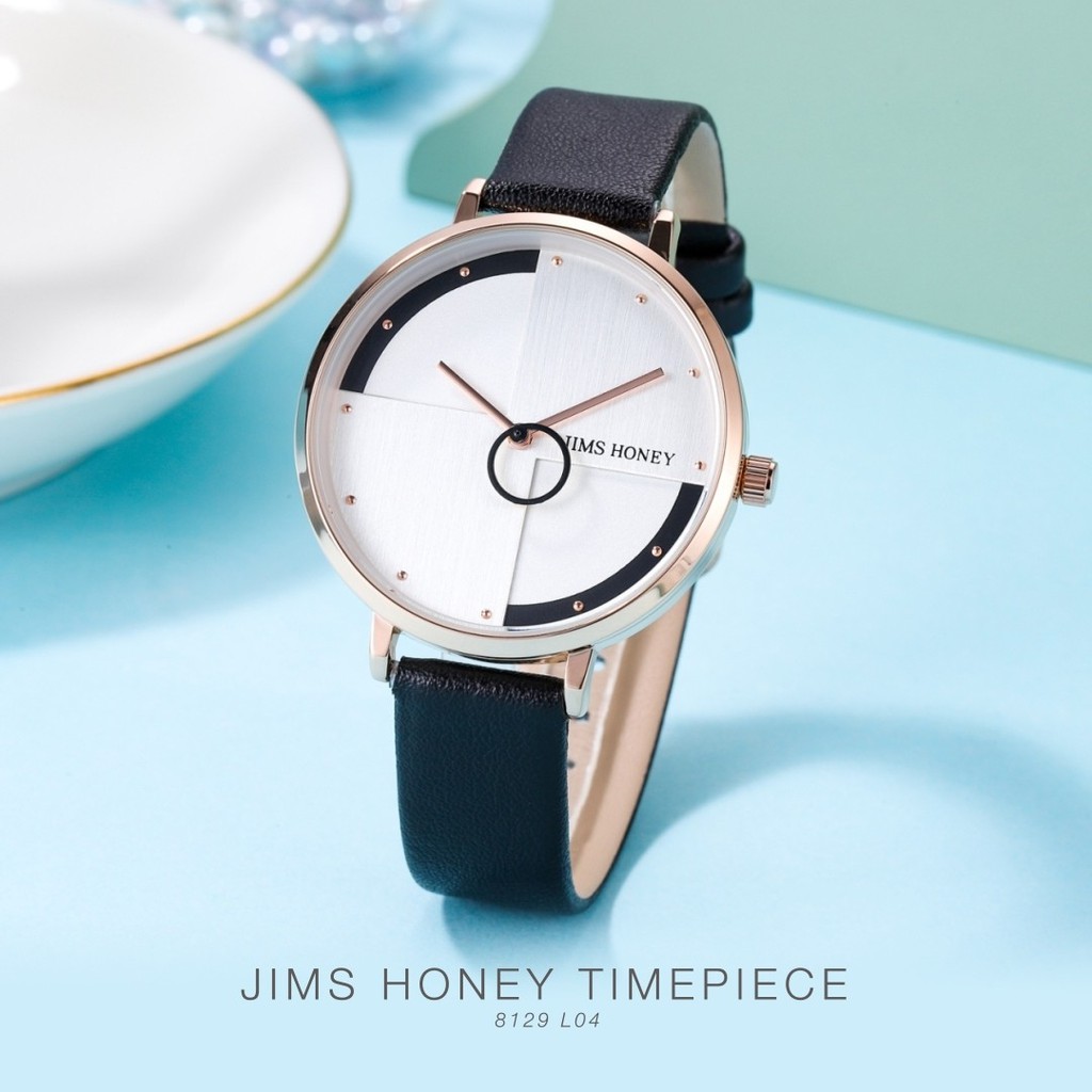 [FREE GIFT] JH WATCH KODE 8129 - Jam Tangan Kulit Wanita JIMS HONEY ORIGINAL JIMSHONEY