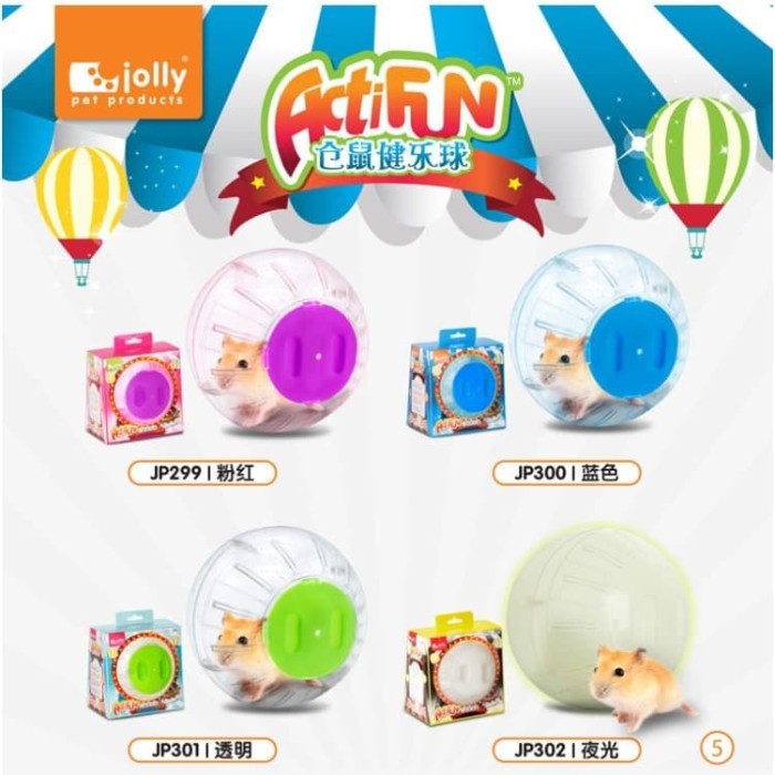 Jolly JP299 JP300 JP301 JP302 Actifun Exercise Ball Pink 4.5 Inch Bola Hamster Roborovski Campbel WW