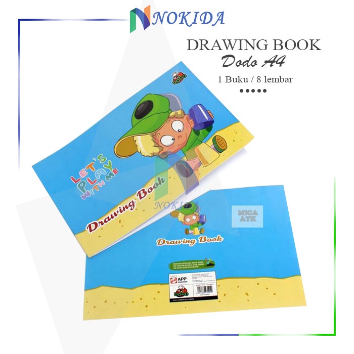 

Nokida Buku Gambar A4 Dodo 1 Buku [8 Lembar] / Dodo Drawing Book A 4 / Perlengkapan Menggambar / Buku Gambar 1 Pcs Murah Dodo