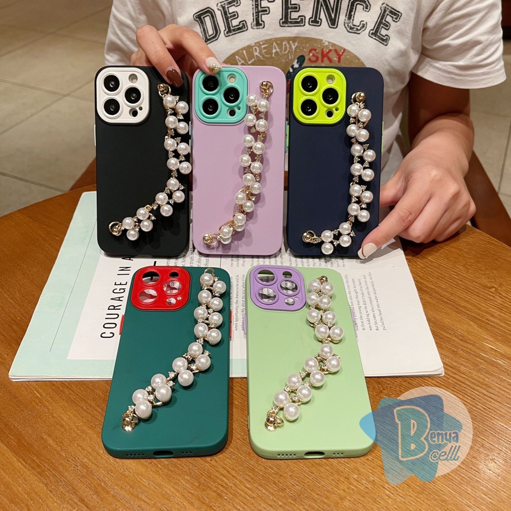 SOFTCASE NALLE RANTAI MUTIARA MACARON CANDY KOPER 2IN1 PROTECTION XIAOMI REDMI NOTE 11 11S 11 PRO PO