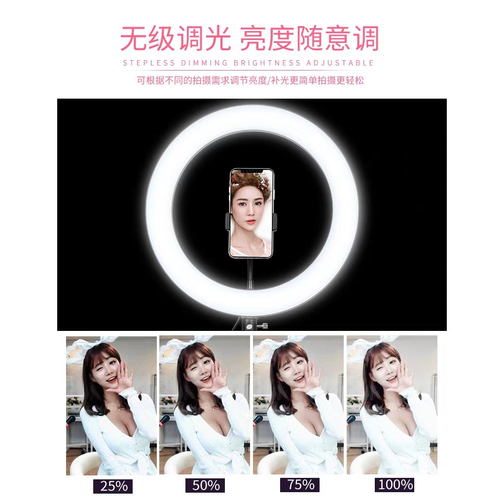 [COD] LED Ring Light 10 inch 13 inch with Tripod 2,1M for selfie video live - vlogger 26cm 33cm