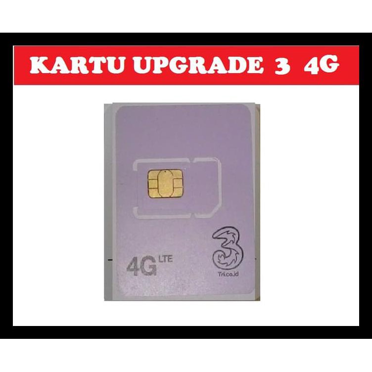Kartu Perdana Upgrade 4G Tri Three 3 - BONUS Kuota 30GB - SENDIRI MURAH