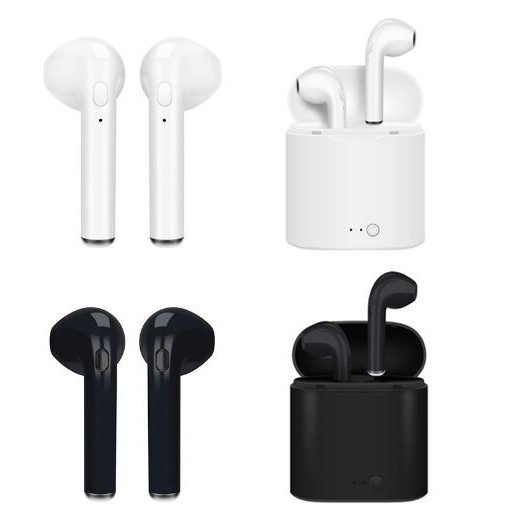 LDS EARPHONE BLUETOOTH i7S TWS WITH CHARGER CASE / HEADSET BLUETOOTH IMPORT / AIRPOD WIRELESS--