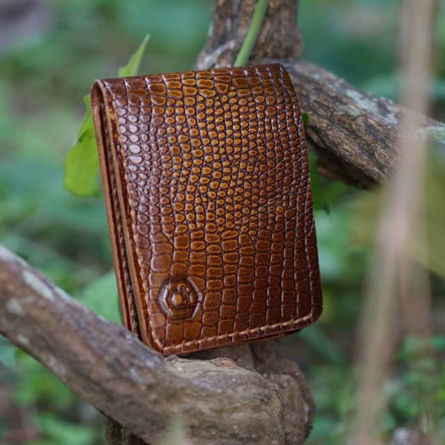 Dompet pria kulit asli motif buaya