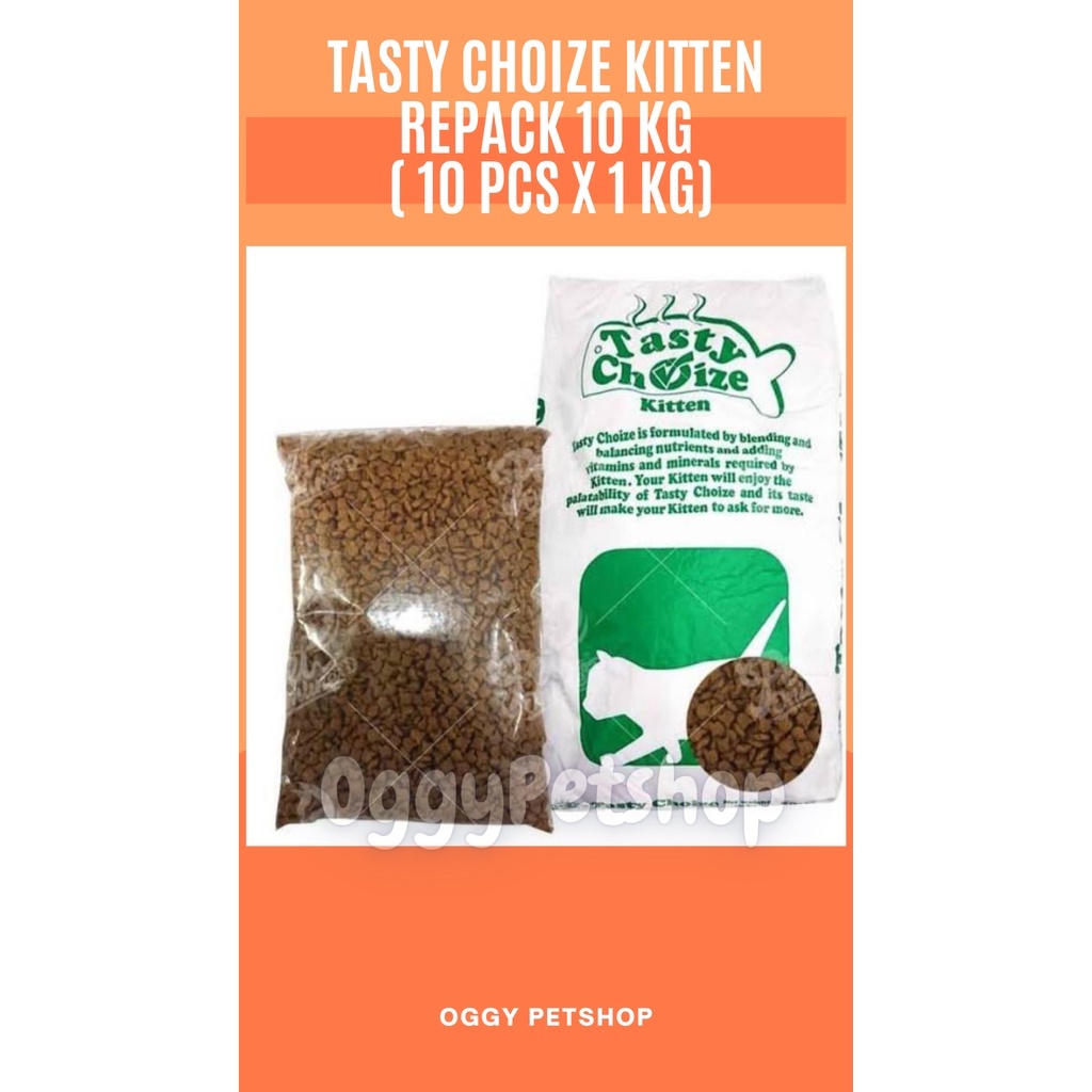 Makanan Kucing TASTY CHOIZE KITTEN Kemasan 10 Kg ( 10 pcs x 1 Kg) Gojek/Grab