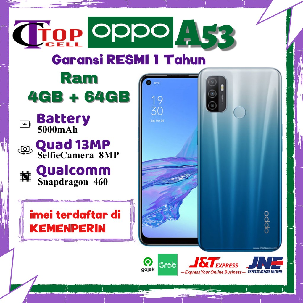 OPPO A53 Ram 4GB+64GB Garansi Resmi Oppo 1 Tahun | Shopee