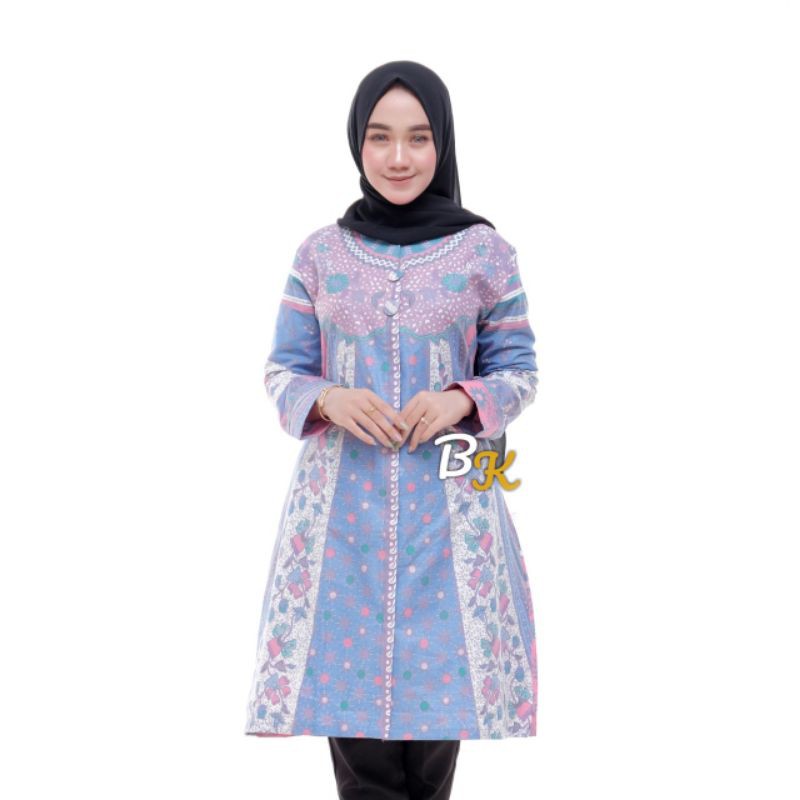 Tunik Batik Soft - Atasan Baju Wanita Lengan Panjang