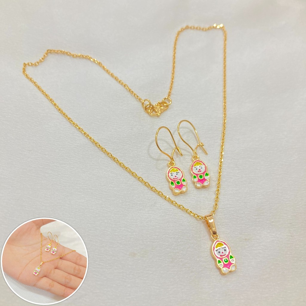 Set Perhiasan Anak Cat Lapis Emas Akesoris Kalung SPA-08