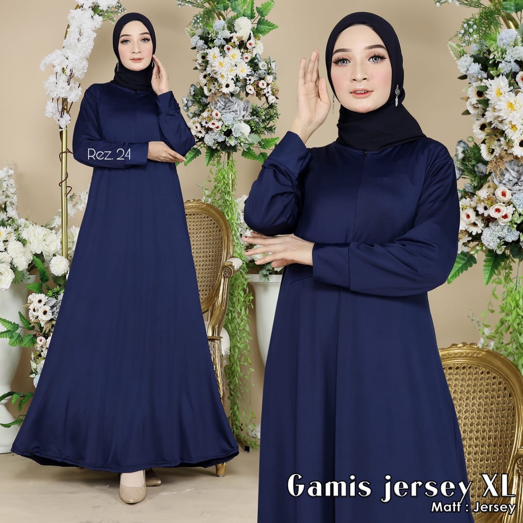 Gamis Polos Jersey LD 110 Busui Terlaris