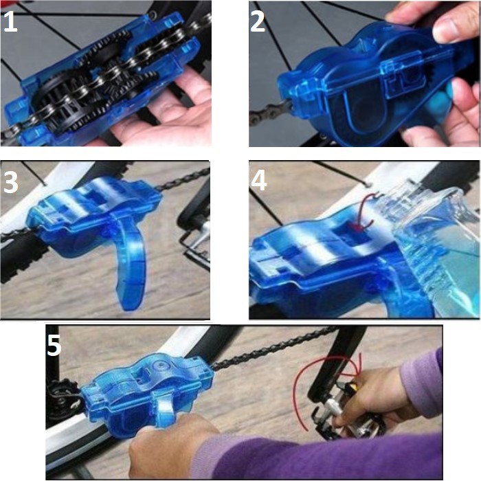 Pembersih Rantai Sepeda Sikat chain cleaning device tool brush bicycle wash cleaner alat otomatis