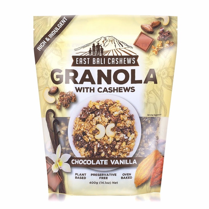 

Jual East Bali Cashews Granola Chocolate Vanilla 400Gr