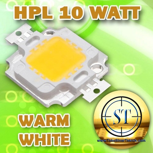 High Power LED 10W Warm White / Kuning Pijar 9.5-10.5V HPL 10Watt