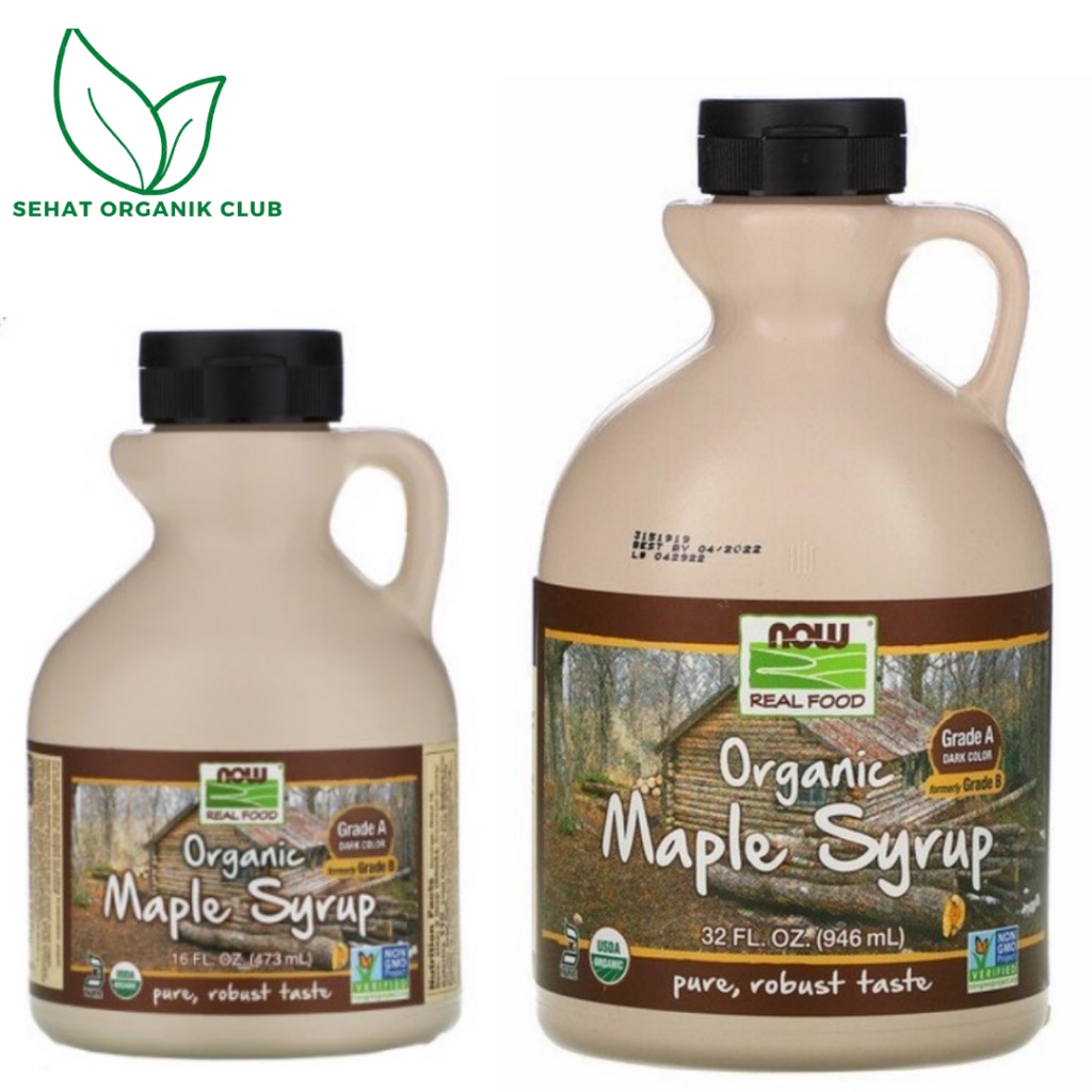 Now Foods Food Organic Organik Maple Syrup Grade B - Grade A Dark Color formerly grade B ; Now Foods