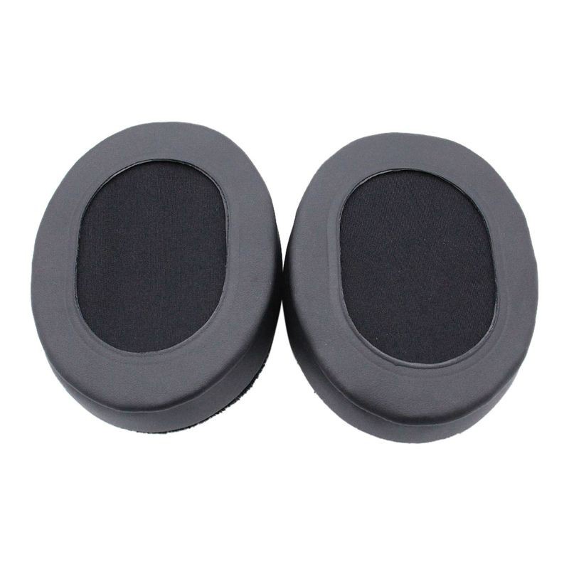 btsg Hybrid Memory Foam Earpad - Black PU/Velour - Suitable For Large Over Brainwavz HM5 The Ear Headphones