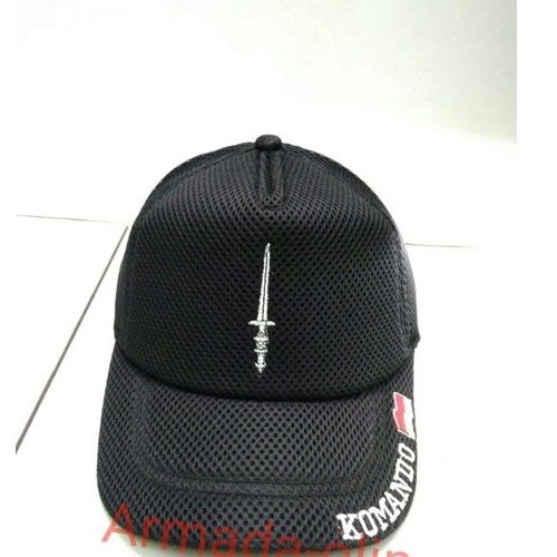 Topi Jaring KOMANDO Hitam|Topi COMMANDO hitam|Topi pria