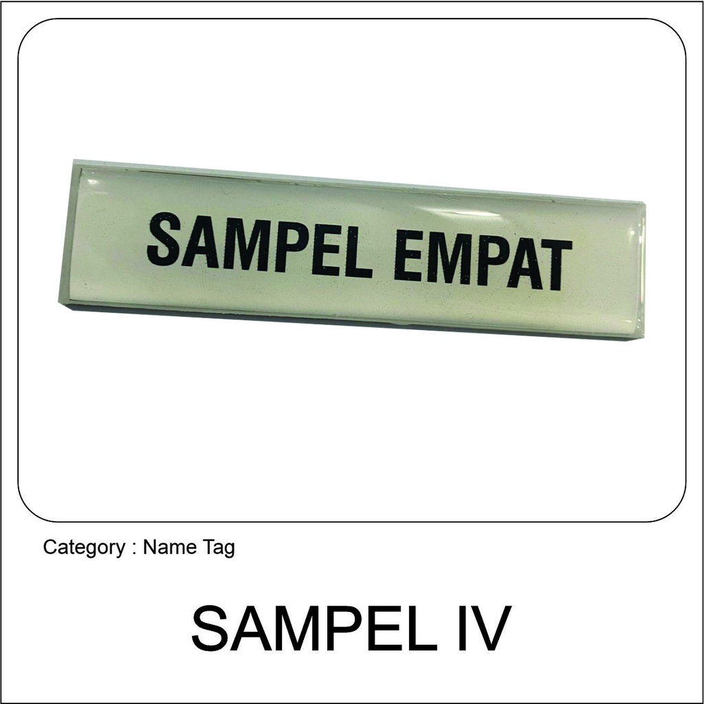 

Name Tag Akrilik Keren Cetak Custom, Cocok untuk Seragam Sampel Empat (PUTIH-HITAM-HITAM)