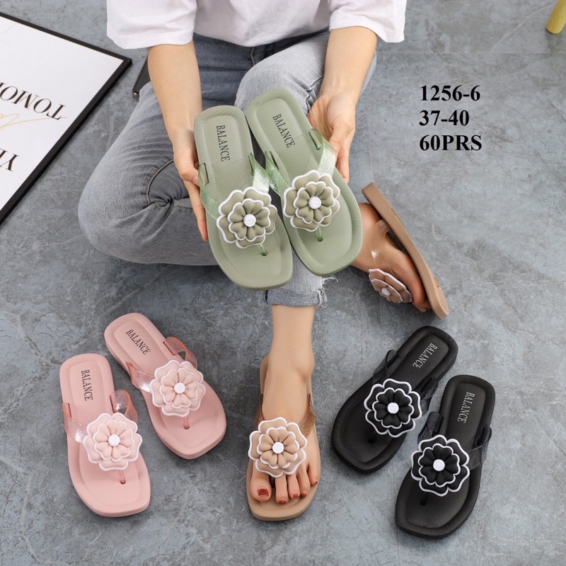 Sandal Jepit Balance 1256 Sandal Jepit Balance Motif Bunga 3D Terbaru