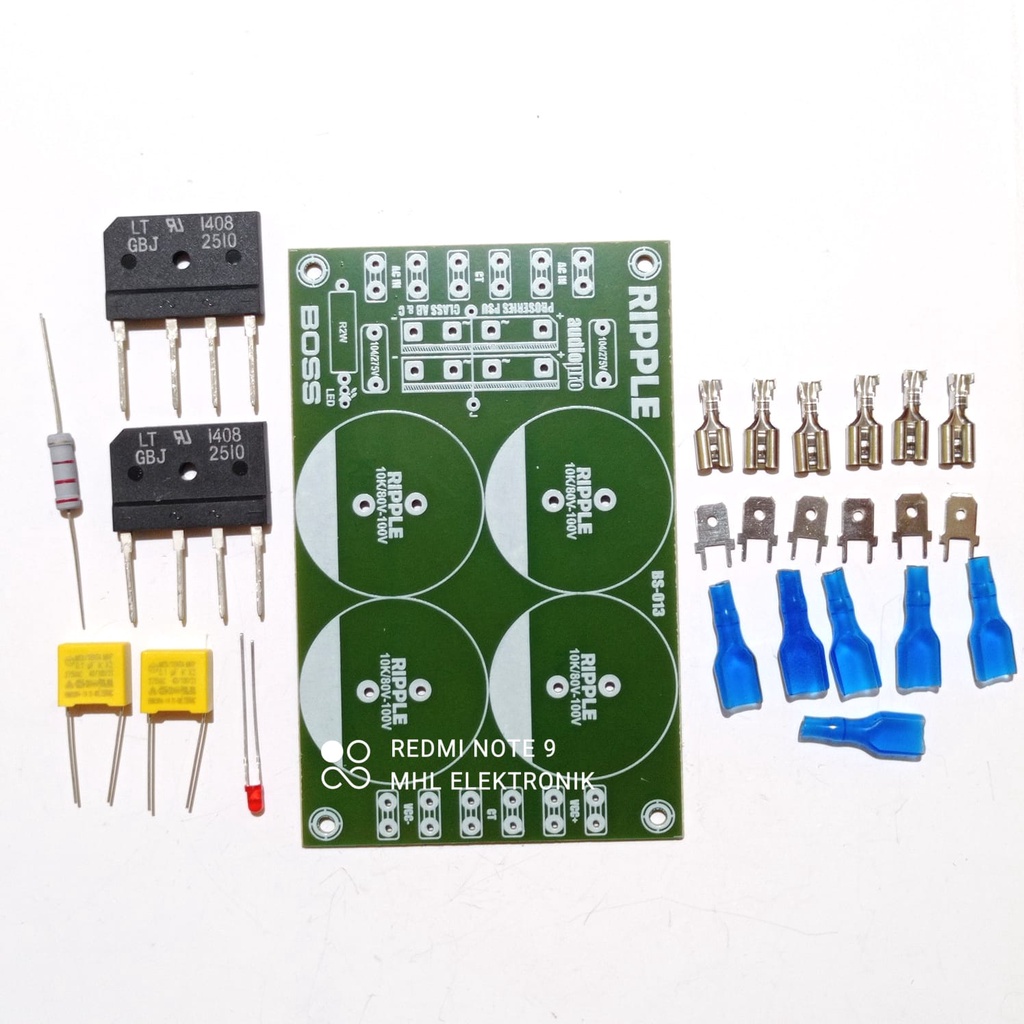 PCB PSU 4 Elco Plus Komponen Lengkap