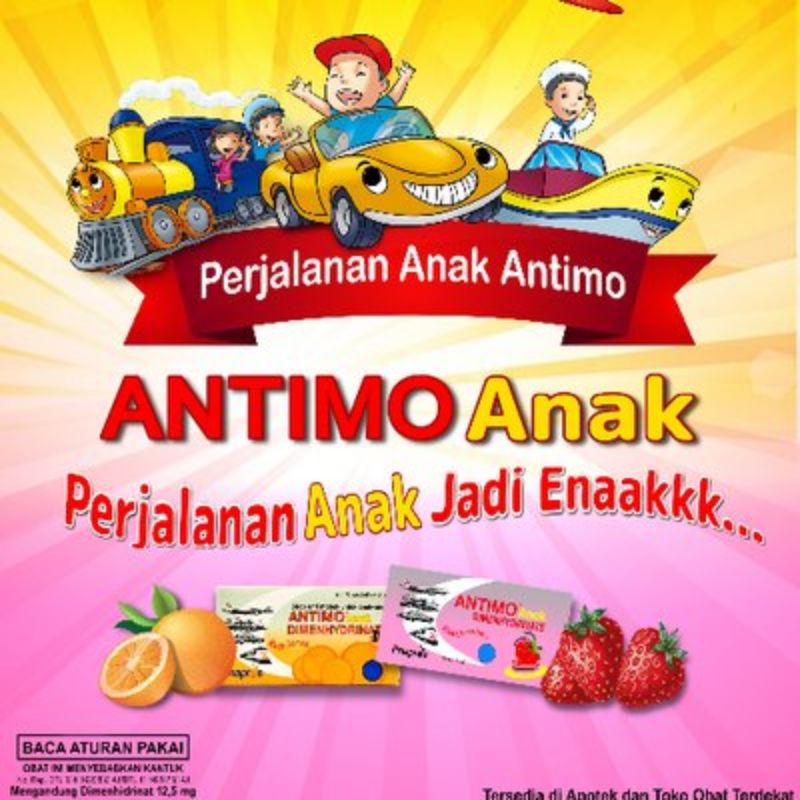 ANTIMO ANAK Rasa Jeruk/Strawberry dan antimo tablet dewasa