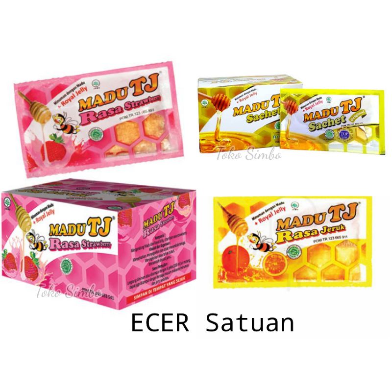 

[ECER] Madu TJ sachet 20 gram ecer murah Joybee jeruk original strawberry