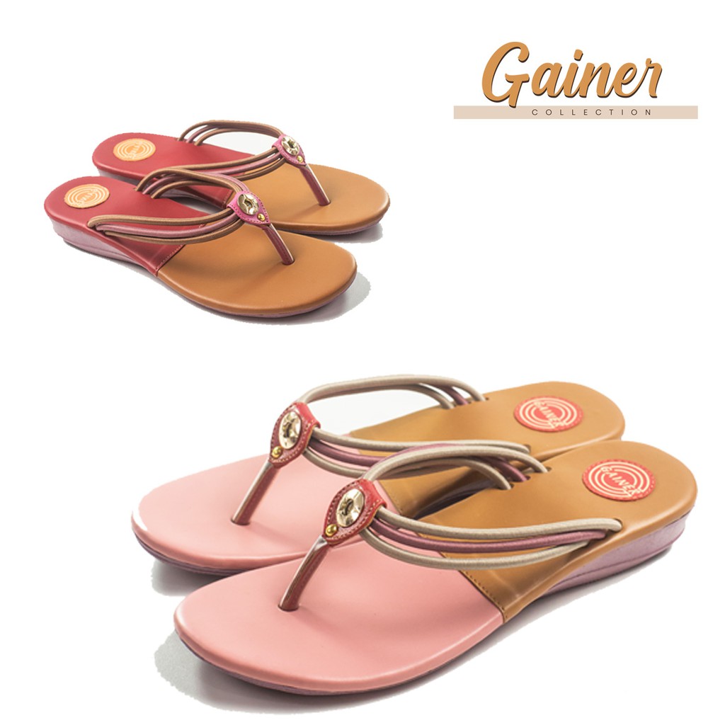 COD // SANDAL TERBARU Gainer DC 76  jepit wedges wanita