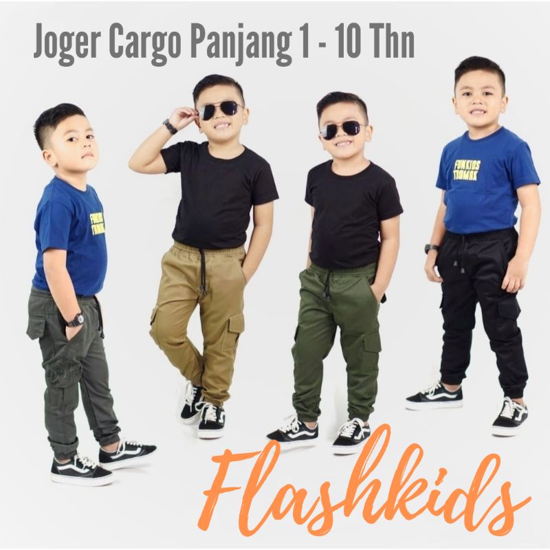 Flashkids Joger Cargo Anak 1 - 10 Tahun Premium