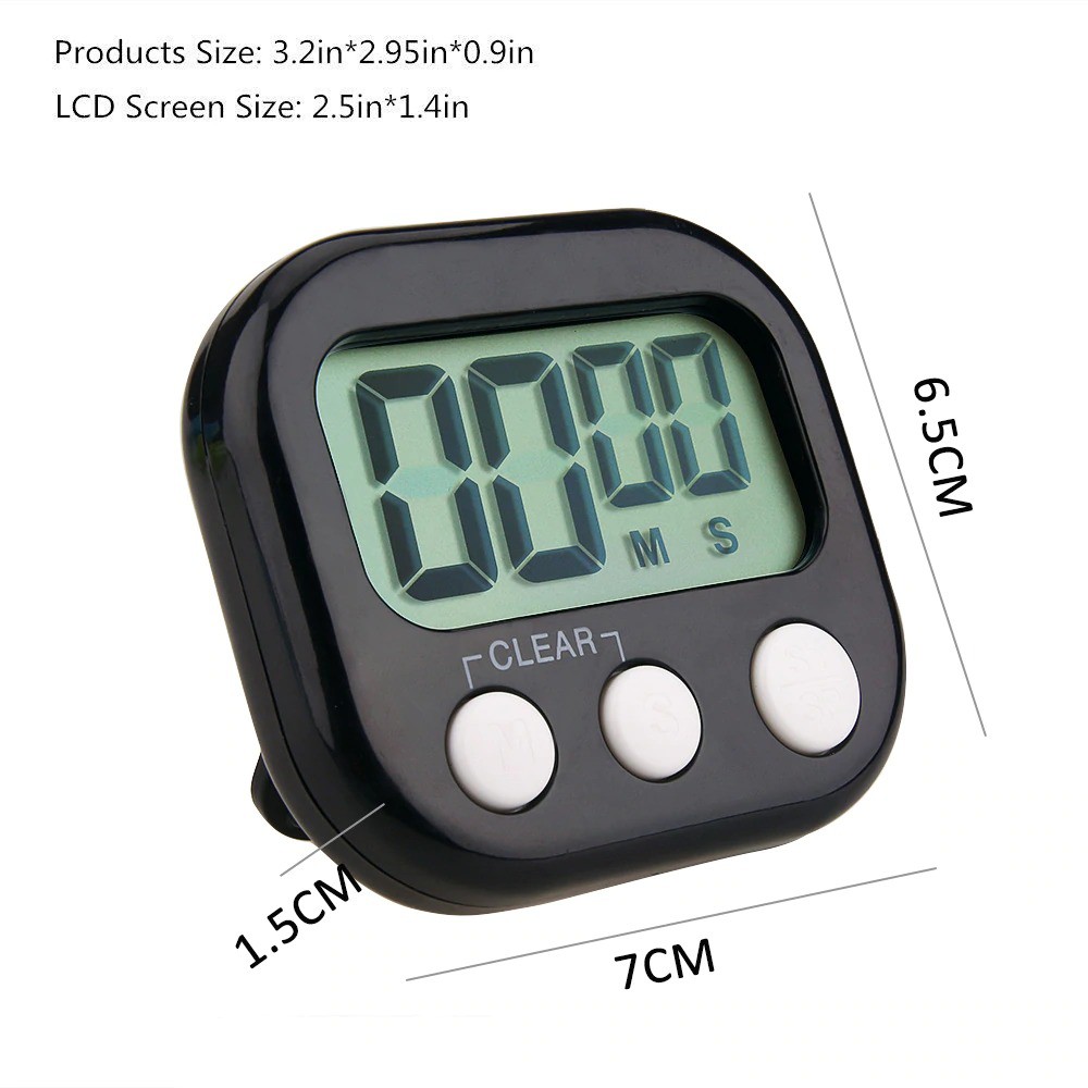 Digital Kitchen Timer Alarm Dapur Masak Clock Stopwatch