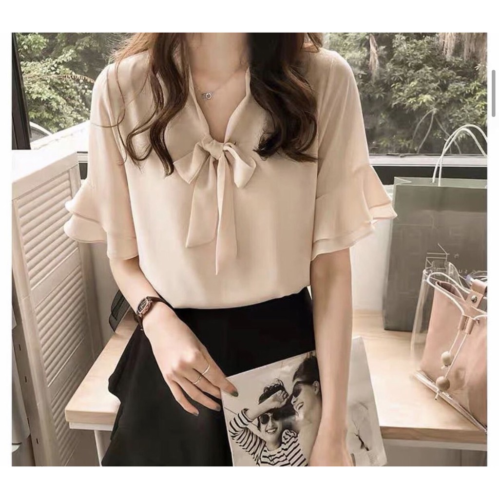 JT  - 123021 BAJU BLOUSE KANTOR ATASAN BASIC TOP HITS OOTD SELEBGRAM FASHION WANITA / KEMEJA WANITA ADEM