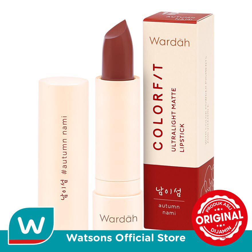 Wardah Colorfit Ultralight Matte Lipstick Korea Edition 12 Autumn Nami