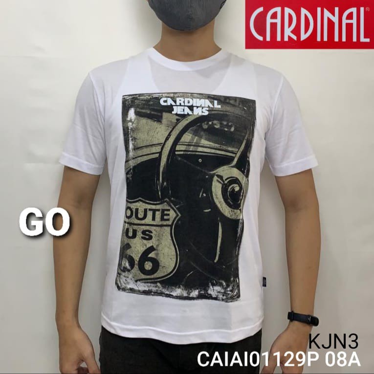 gof KJN CARDINAL JEANS KAOS T-Shirt Cowok Baju Reguler Slimfit Cowok Kaos Cardinal Keren!!!