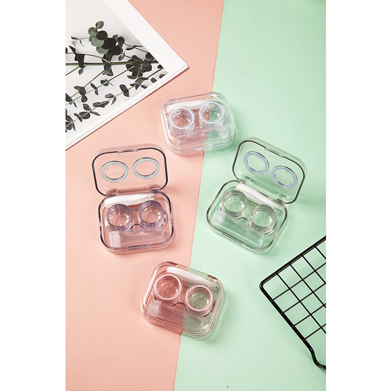 Kotak Softlens Acrylic Klip mini / Wadah softlens Travel Kit mini Tempat Softlens / BS