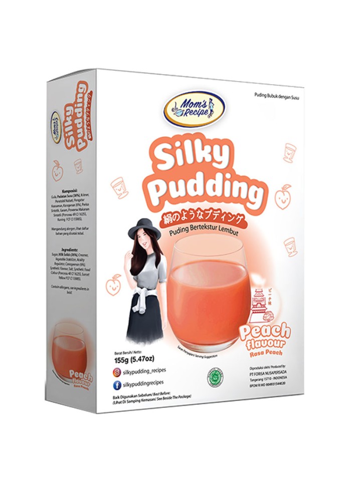 

Silky pudding Peach 155gr / premix pudding jelly lembut