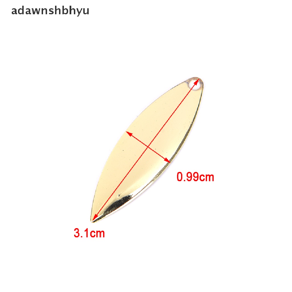 Adawnshbhyu 50pcs Willow Spinner Blades Finishing Halus, Umpan Pancing Spinner DIY